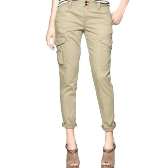 Gap Cadet Cargo Khaki Pants Light Olive Green 8 - Picture 1 of 11